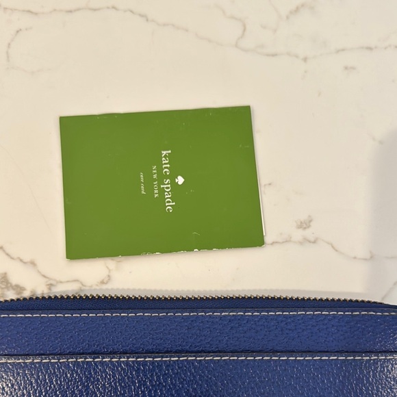 Kate Spade Royal Blue Leather Zip around Wallet - Picture 4 of 9